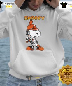Alt Text: Cozy Baltimore Orioles Snoopy player hoodie featuring vibrant team colors and iconic Snoopy design for fans.