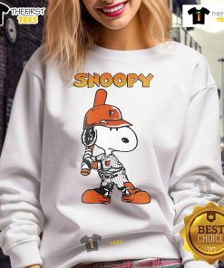 Good Baltimore Orioles Snoopy player sweatshirt featuring a playful Snoopy design, perfect for fans and cozy wear.