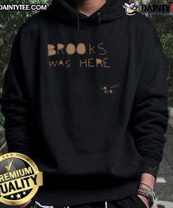 Good Brooks was here with a vibrant red hoodie, showcasing a stylish urban look in a graffiti-filled backdrop.