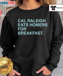 Cozy Good Cal Raleigh Eats Homers sweatshirt, perfect for breakfast lovers, featuring a stylish design and warm fabric.