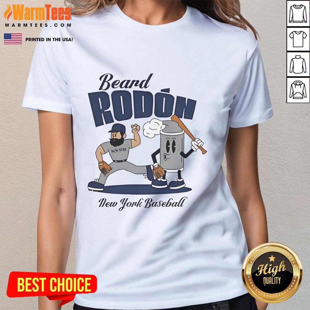 Good Carlos Rodón New York Yankees Baseball Beard Rodón Mid Summer Ladies Tee Alt Text: Carlos Rodon in a New York Yankees tee, showcasing his baseball beard during mid-summer. Perfect for fans!