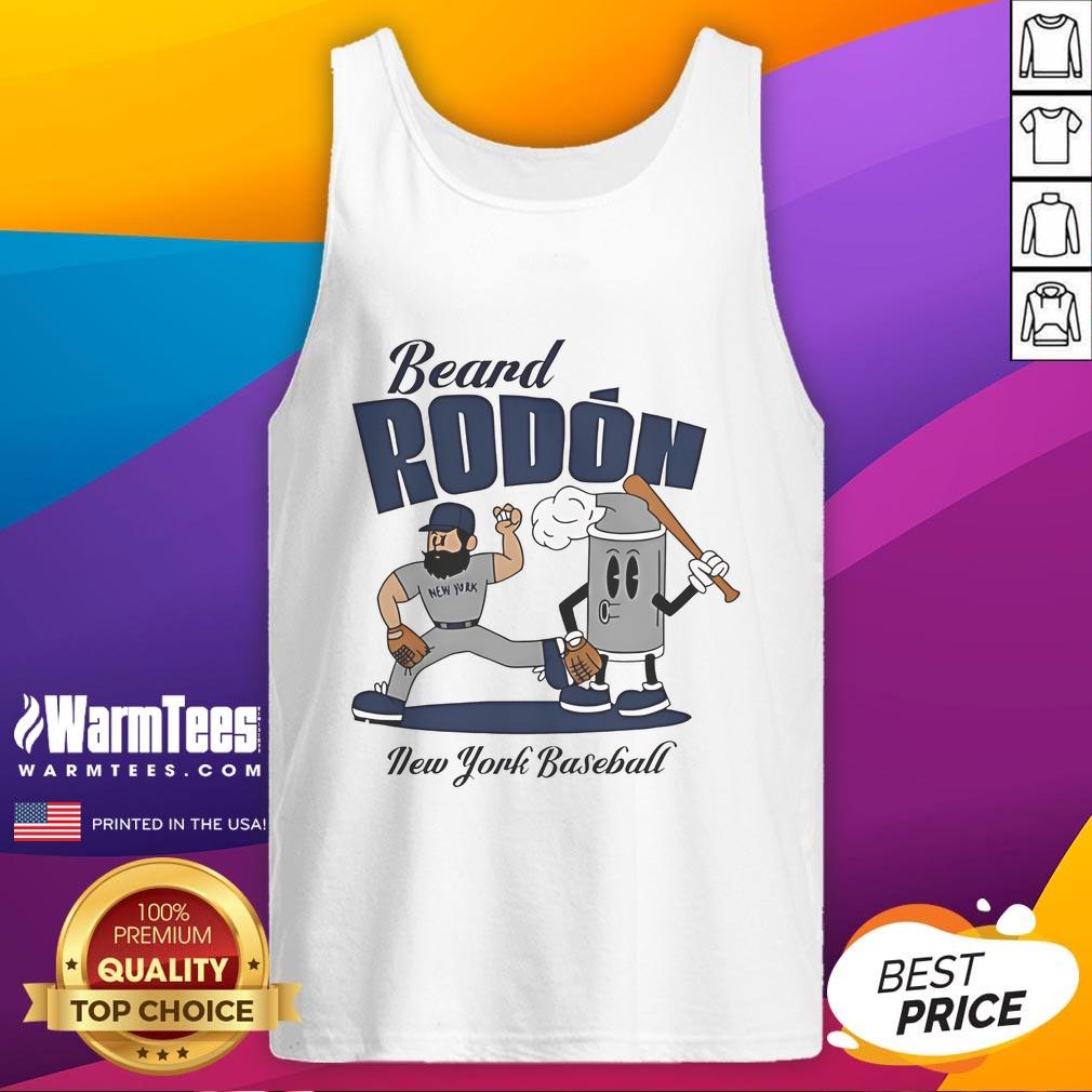 Good Carlos Rodón New York Yankees Baseball Beard Rodón Mid Summer Tank Top Good Carlos Rodon in a New York Yankees tank top with a beard, enjoying a mid-summer day at the baseball field.