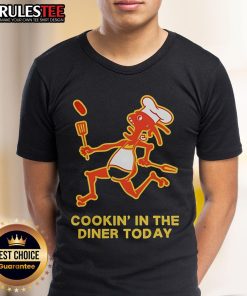 Good Cookin In The Diner Today Dancing T-Shirt design featuring vibrant graphics and a fun diner theme for food lovers.