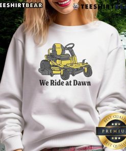 Good Cub Cadet We Ride at Dawn sweatshirt featuring a stylish design for outdoor enthusiasts and gardening lovers.
