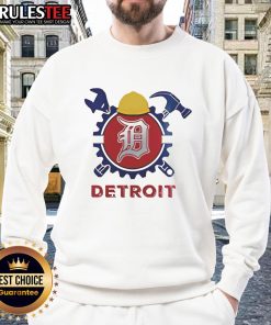 Good Detroit Tigers happy Labor Day USA baseball sweatshirt featuring team logo and festive design for fans.