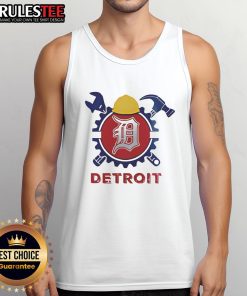 Happy Labor Day USA with a Detroit Tigers baseball tank top, perfect for baseball fans celebrating the holiday.