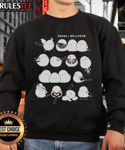 Alt Text: Good Douki I'm A Long-Tailed Tit sweatshirt featuring a colorful bird design, perfect for nature lovers.