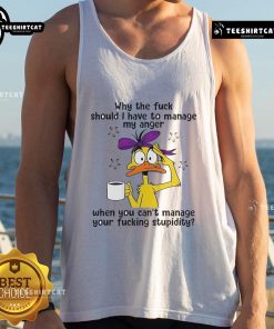 Good Duck tank top design featuring humor about managing anger, perfect for casual wear and expressing personality.