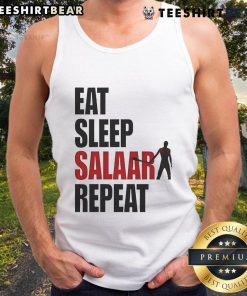 Good Eat Sleep Salaar Repeat Indian Action Tank Top featuring bold graphics and a comfortable fit for fans of the film.