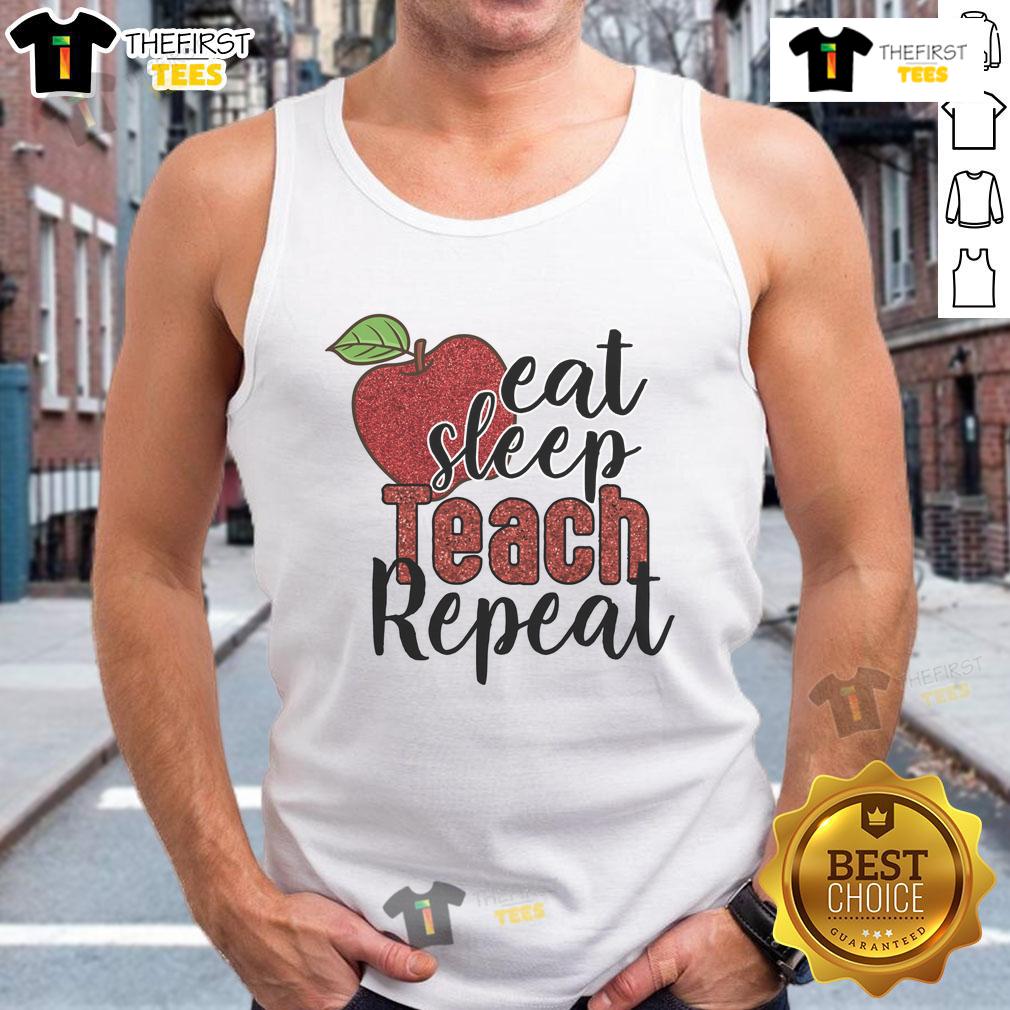 Good Eat Sleep Teach Repeat Tank Top Good Eat Sleep Teach Repeat tank top in a vibrant design, perfect for teachers and education enthusiasts.