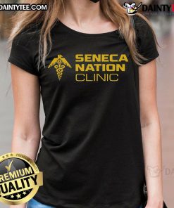 Good Eca Nation Clinic logo on a stylish ladies tee, promoting health and wellness with a modern design.