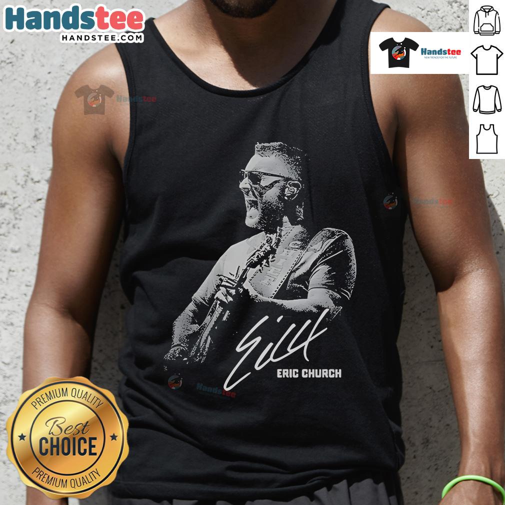 Good Eric Church Red Rocks Amphitheater Photo Tank Top Eric Church performing at Red Rocks Amphitheater in a tank top, showcasing a lively concert atmosphere.