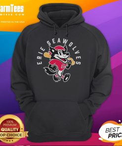 Good Erie Seawolves Fauxback Secondary Mascot Hoodie featuring vibrant team colors and playful mascot design.