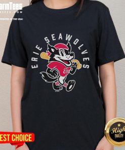 Alt Text: Ladies tee featuring the Good Erie Seawolves fauxback secondary mascot design, perfect for fans and casual wear.