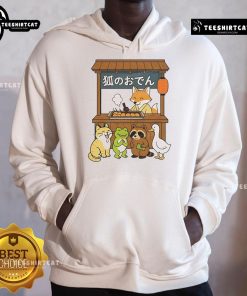 Adorable Good Fox Oden Shop cute Japanese style hoodie featuring a vibrant fox design and cozy fit, perfect for casual wear.