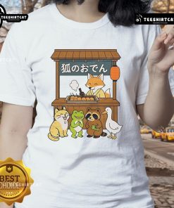 Cute Japanese style ladies tee from Good Fox Oden featuring a playful design, perfect for casual and stylish outfits.