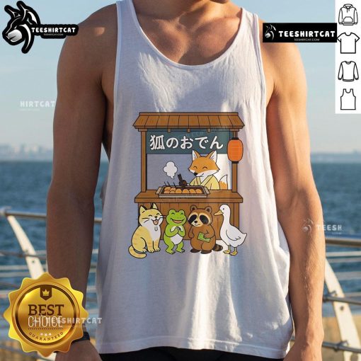 Cute Japanese-style tank top from Good Fox Oden featuring a playful design, perfect for casual summer outfits.