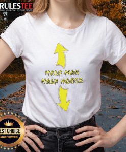 Good Half Man Half Morse Ladies Tee featuring a unique graphic design for stylish womens casual wear.