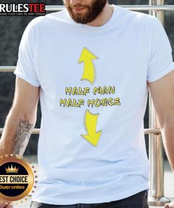Good Half Man Half Morse T-Shirt featuring a creative design blending human and Morse code elements, perfect for unique style.