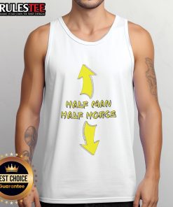 Good Half Man Half Morse tank top featuring a unique design, perfect for casual wear and Morse code enthusiasts.
