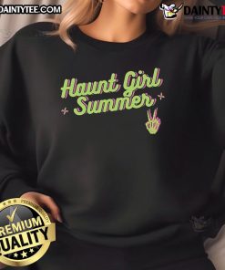 Good Haunt Girl Summer Sweatshirt featuring a spooky design perfect for casual, stylish summer outings.