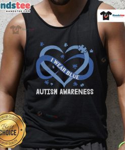 Good Heart I Wear Blue Autism Awareness Tank Top showcasing a vibrant blue design for promoting autism awareness.