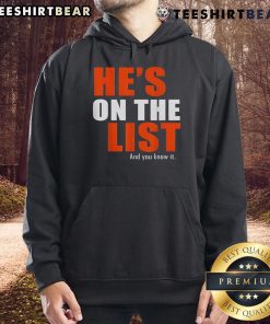 Good He's On The List And You Know It Hoodie in festive design, perfect for holiday celebrations and cozy outings.