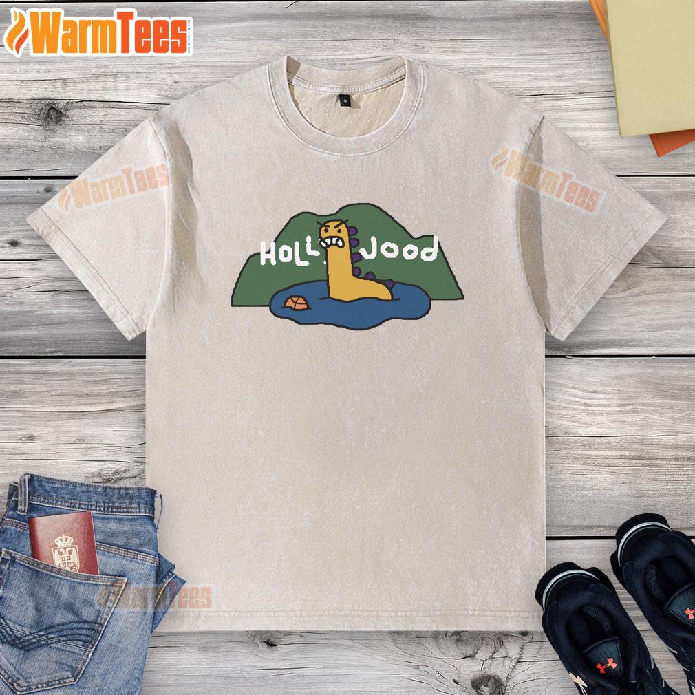 Good Holl Jood Lake Monster Washed T Shirt Good Holl Jood Lake Monster washed t-shirt featuring a creative lake monster design for casual wear enthusiasts.