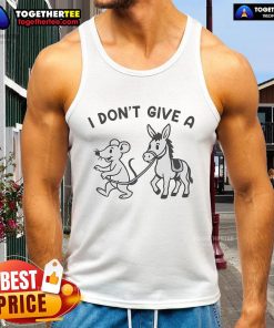 Good I Dont Give A Rodents Donkey Tank Top featuring a humorous design, perfect for casual wear and animal lovers.