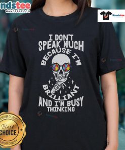 Autism skeleton puzzle graphic tee for ladies with glasses, illustrating brilliance and deep thinking.