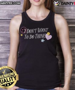 Good I Don't Want To Do Things tank top with star, heart, and smiley designs for a fun, casual look.