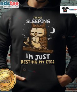 Cozy Good I'm Not Sleeping I'm Just Resting My Eyes Hoodie in soft fabric, perfect for lounging and casual wear.