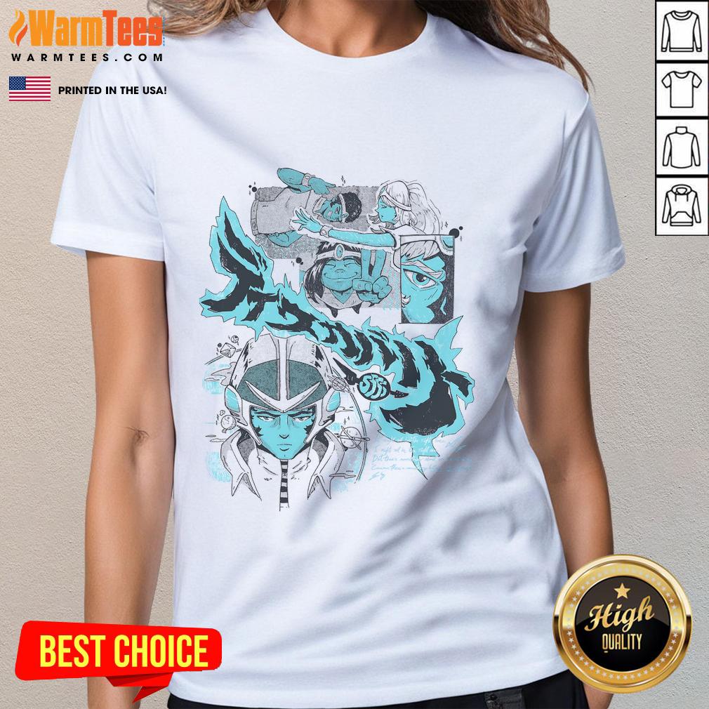 Good Interstellar Voyage Ladies Tee Good Interstellar Voyage Ladies Tee featuring a cosmic design and vibrant colors, perfect for space enthusiasts.