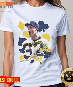 Alt Text: Good Jacob Misiorowski Milwaukee Brewers He's An Ace ladies tee featuring stylish design and team colors.