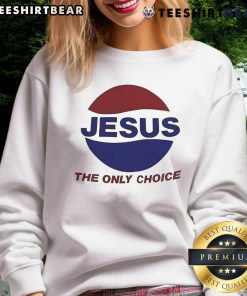 Alt Text: Jalen Williams wearing a Jesus The Only Choice Pepsi sweatshirt, showcasing his unique style and faith-inspired fashion.