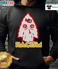 Good Kansas City Chiefs Racism Hoodie featured in bold colors, promoting awareness and social justice in sports culture.