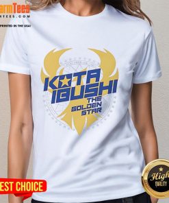 Good Kota Ibushi The Golden Star Shines Ladies Tee featuring vibrant design and stylish fit, perfect for wrestling fans.