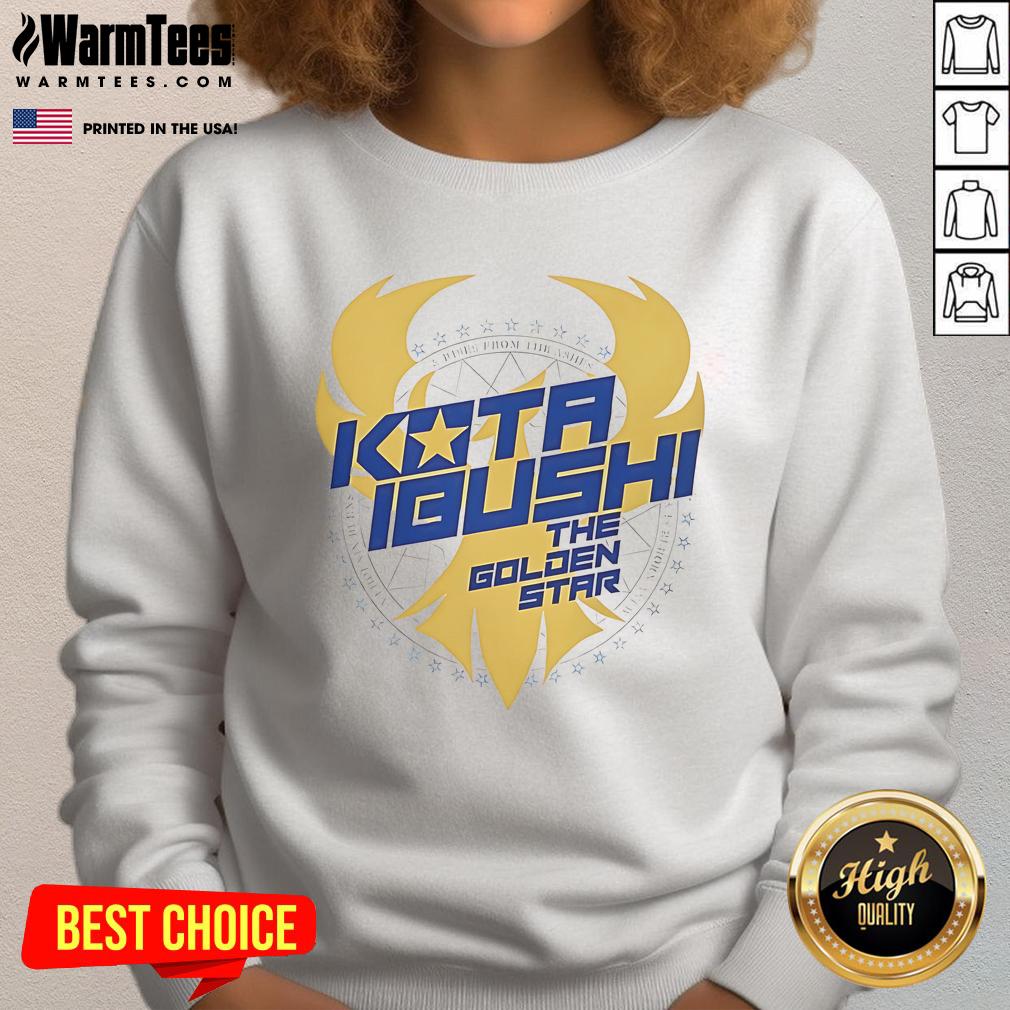 Good Kota Ibushi The Golden Star Shines Sweatshirt Good Kota Ibushi The Golden Star Shines sweatshirt featuring a vibrant design inspired by wrestling star Kota Ibushi.