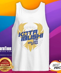 Good Kota Ibushi The Golden Star Shines tank top featuring a vibrant design, perfect for wrestling fans and collectors.