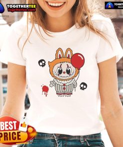 Good Labubu Pennywise The Monsters Halloween Ladies Tee featuring a spooky design perfect for Halloween celebrations.