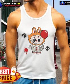Good Labubu Pennywise Halloween tank top featuring spooky graphics, perfect for Halloween enthusiasts and costume lovers.