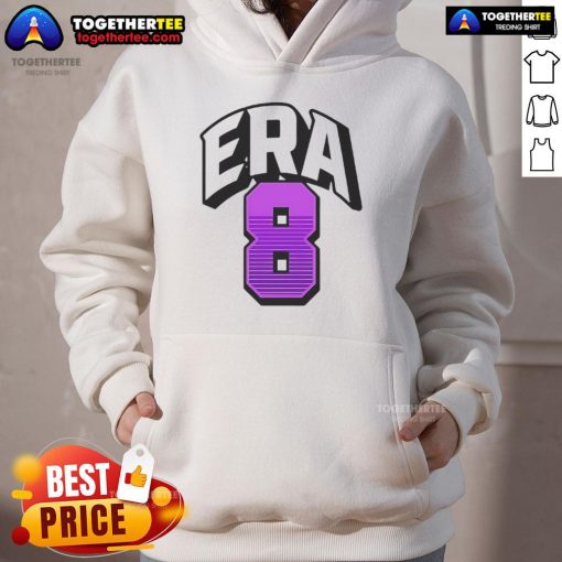 Lamar Jackson wearing an Era 8 hoodie, showcasing his style and athleticism on the field.