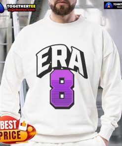 Lamar Jackson sporting an Era8 sweatshirt, showcasing his stylish athletic wear and unique fashion sense.