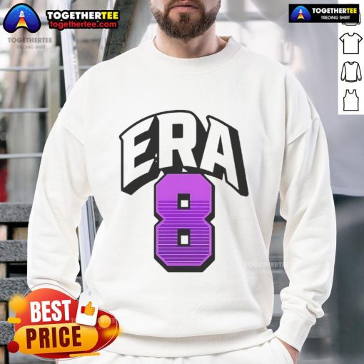 Lamar Jackson sporting an Era8 sweatshirt, showcasing his stylish athletic wear and unique fashion sense.