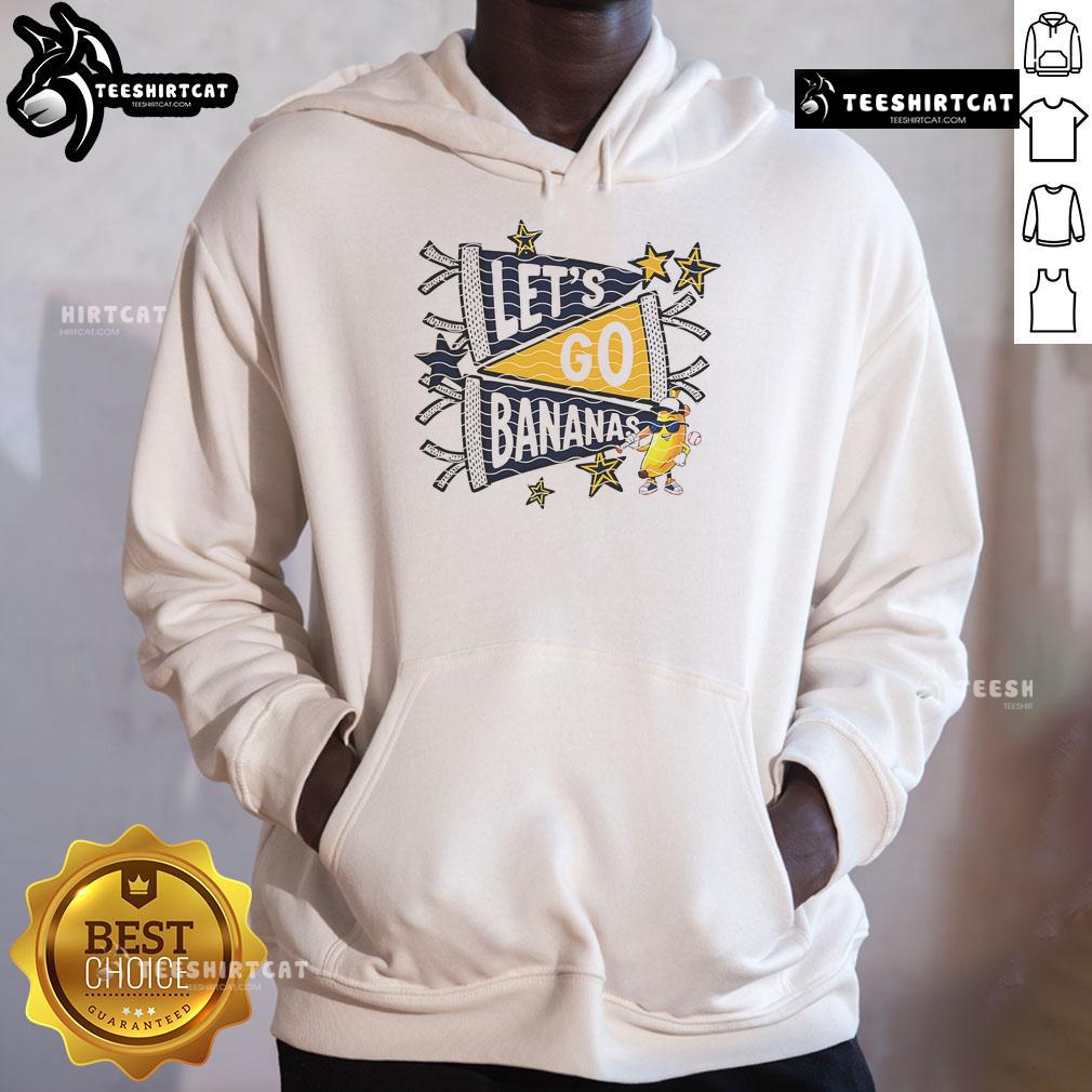 Good Let'S Go Banana Baseball Hoodie Good Lets Go Banana Baseball Hoodie featuring a vibrant banana graphic, perfect for casual wear and baseball fans.