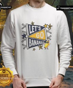 Good Let's Go Banana Baseball Sweatshirt featuring a vibrant banana graphic, perfect for sports fans and casual wear.