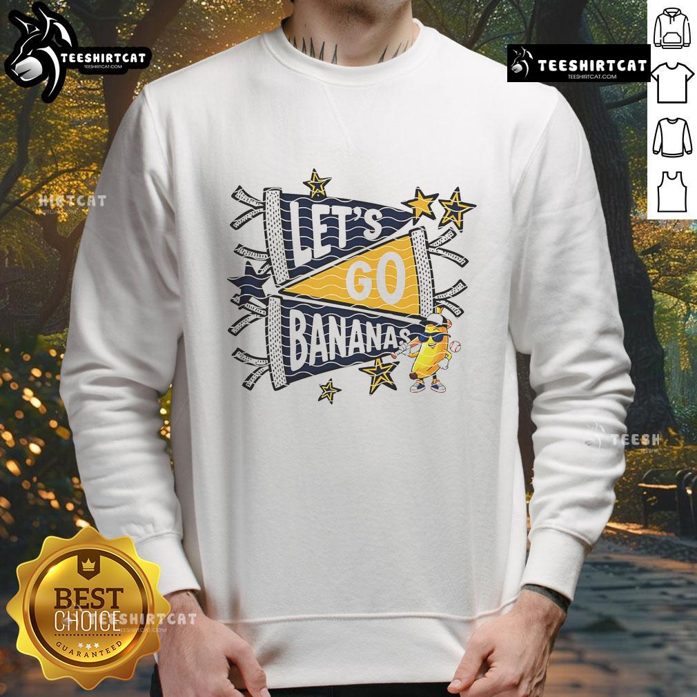 Good Let'S Go Banana Baseball Sweatshirt Good Let's Go Banana Baseball Sweatshirt featuring a vibrant banana graphic, perfect for sports fans and casual wear.