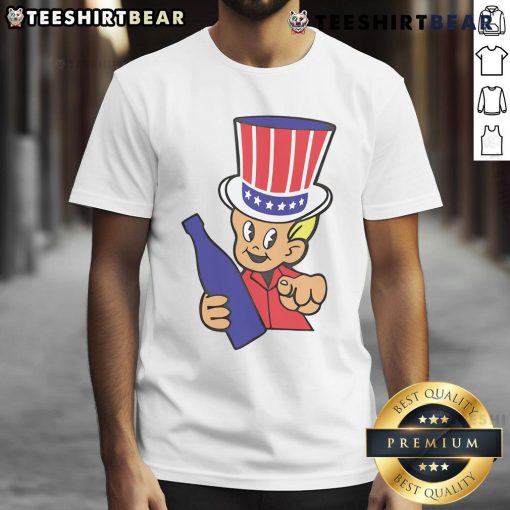 Good Little Uncle Sam Ringer T-Shirt featuring a vintage design, perfect for patriotic celebrations and casual wear.