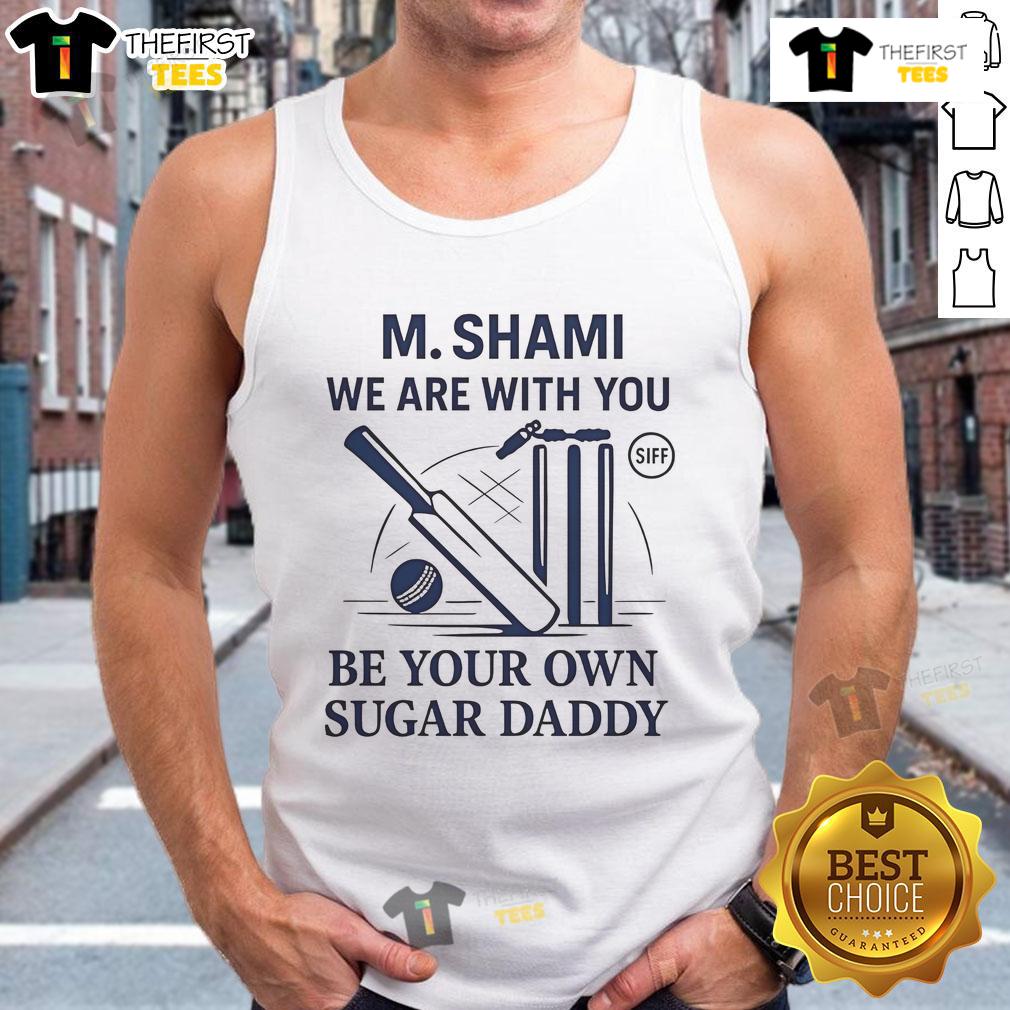 Good M. Shami We Are With You Be Your Own Sugar Daddy Tank Top Good M. Shami 'Be Your Own Sugar Daddy' tank top in vibrant colors, perfect for confident fashion lovers.