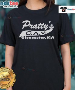 Good Manchester By The Sea Pratty's C.A.V. ladies tee featuring a stylish design and comfortable fit for casual wear.